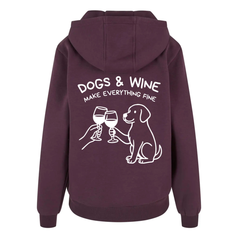 Mikina FLUFFY Dogs & wine