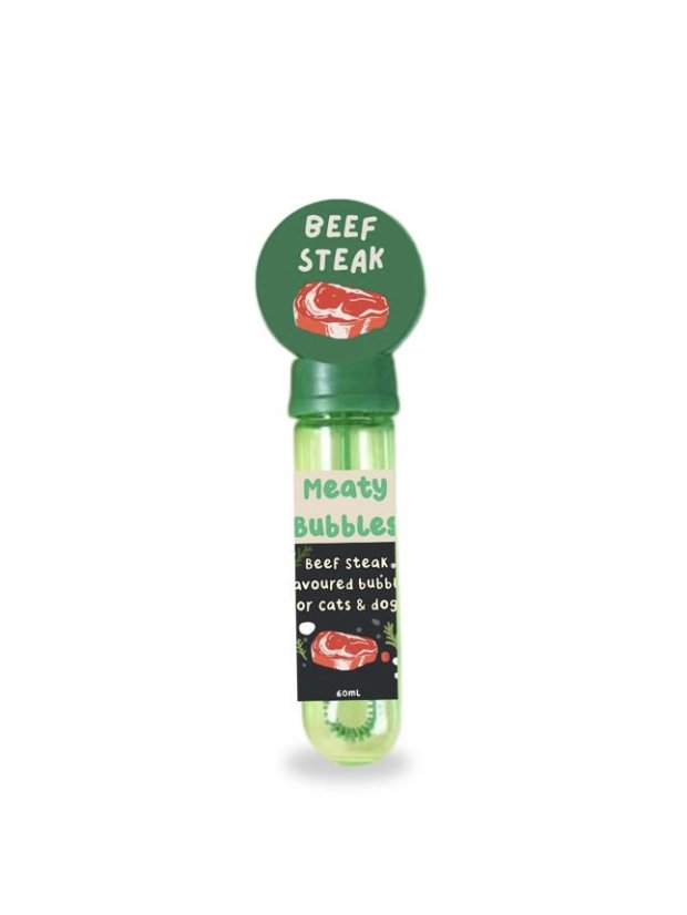 MEATY BUBBLES bublifuk pro psy a kočky - Příchuť: Hovězí steak
