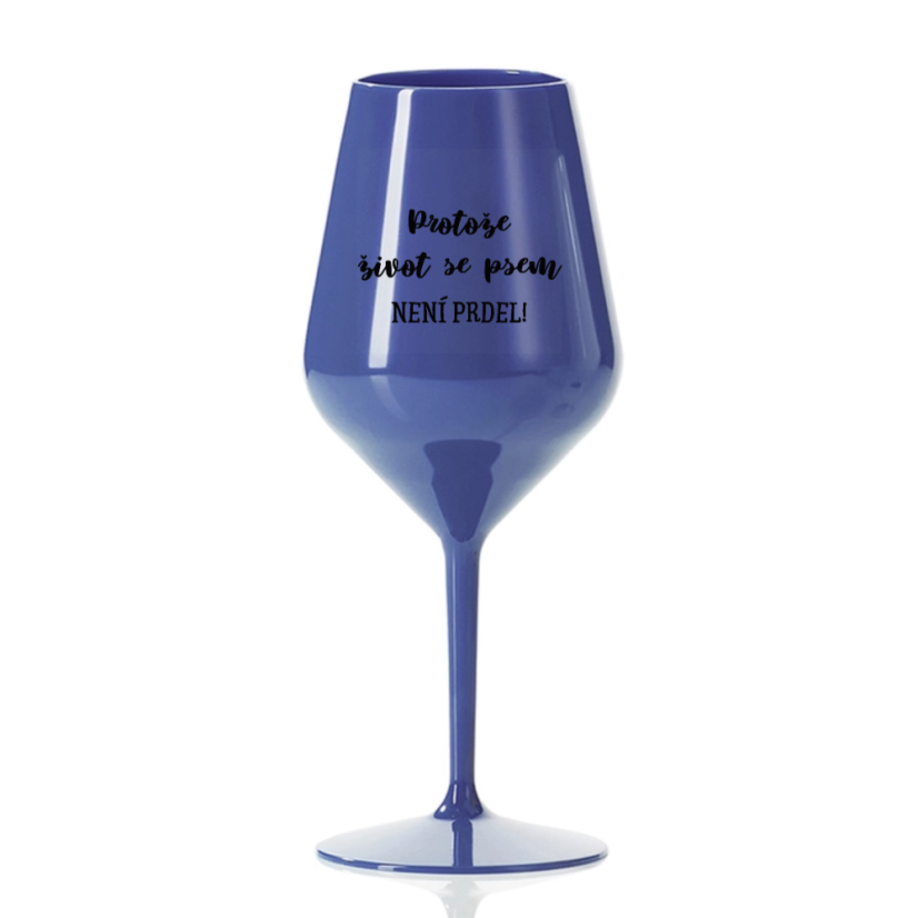NEROZBITNÁ SKLENIČKA NA VÍNO Život se psem 470 ml