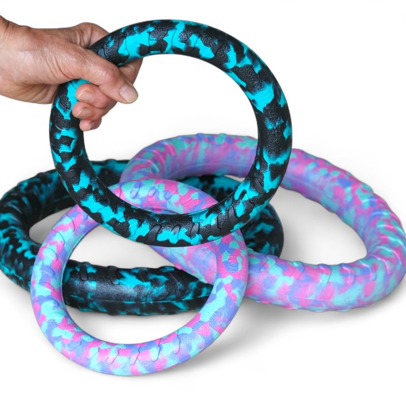 Plovoucí kruh FOAM RING - Barva kruhu: Cyan-black camo, Velikost: Velký (29 cm)
