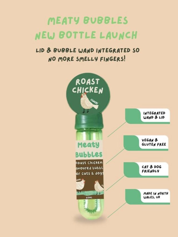 MEATY BUBBLES bublifuk pro psy a kočky - Příchuť: Hovězí steak