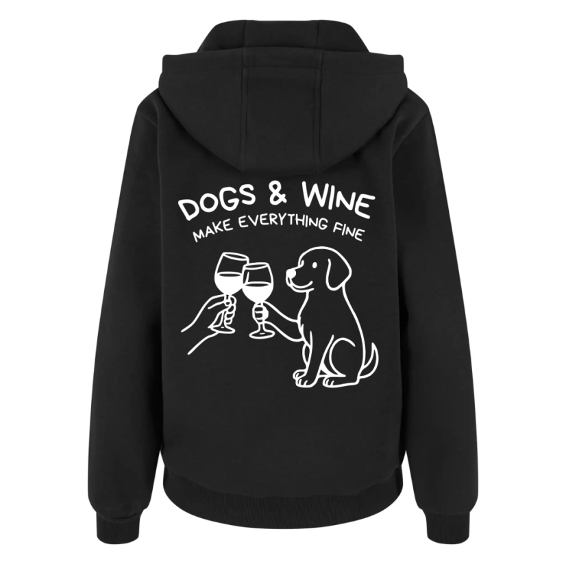 Mikina FLUFFY Dogs & wine